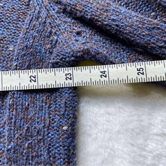Woolrich 1/4 Zip Wool Blend Indigo Heather Pullover Sweater Size Large - Picture 9 of 11